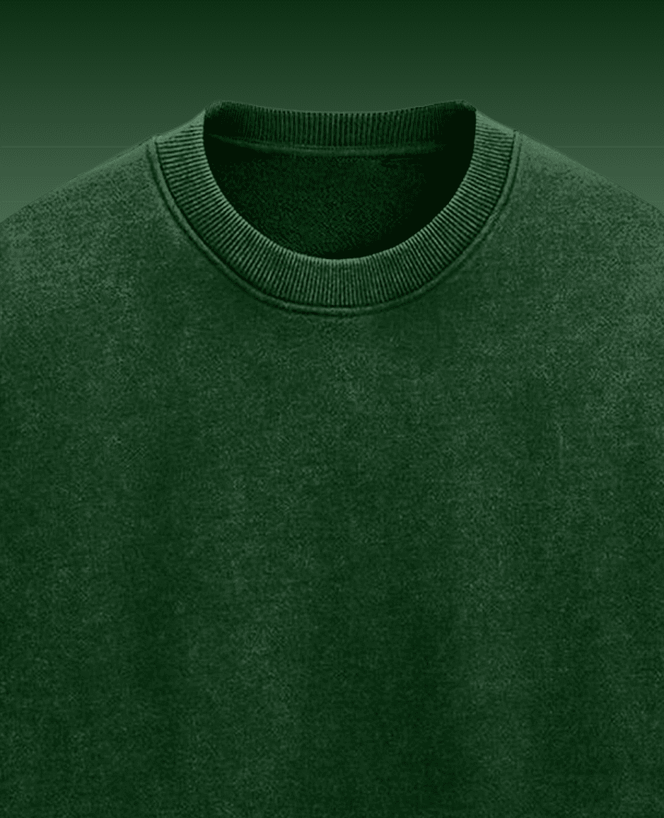 Dark Green Acid Wash Oversized T-shirt | Drop Shoulder T-shirt