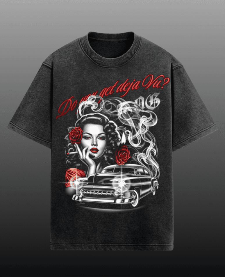 Deja Vu Acid Wash Oversized T-shirt