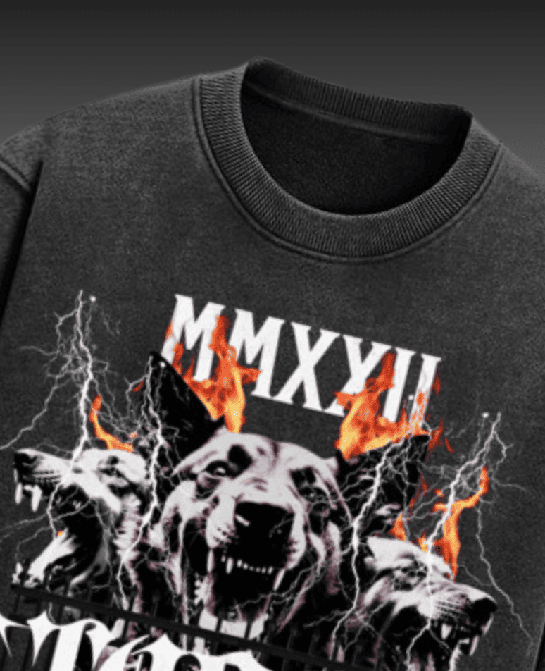 Gangster Acid Wash Oversized T-shirt