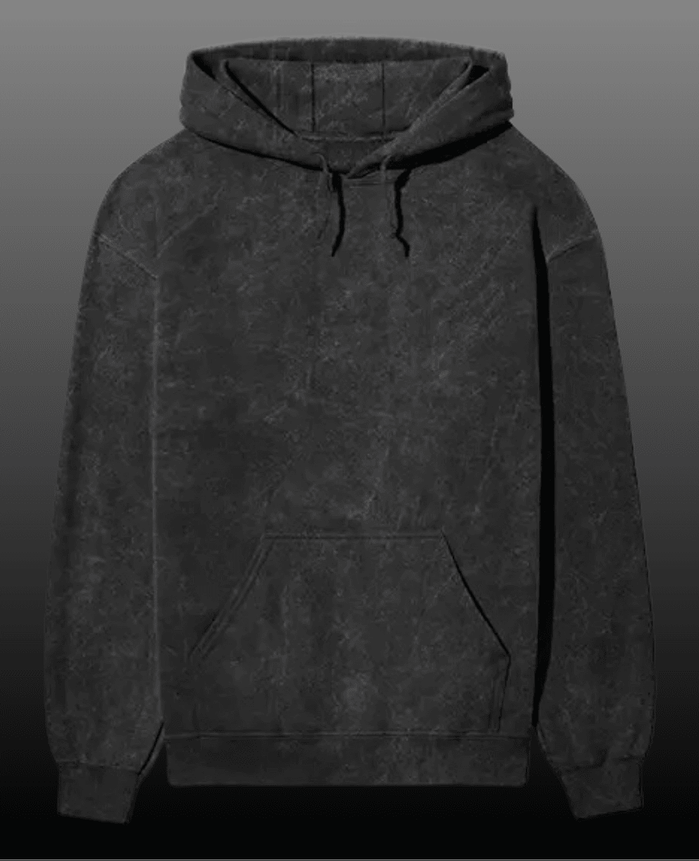 Acid wash black hoodie on sale