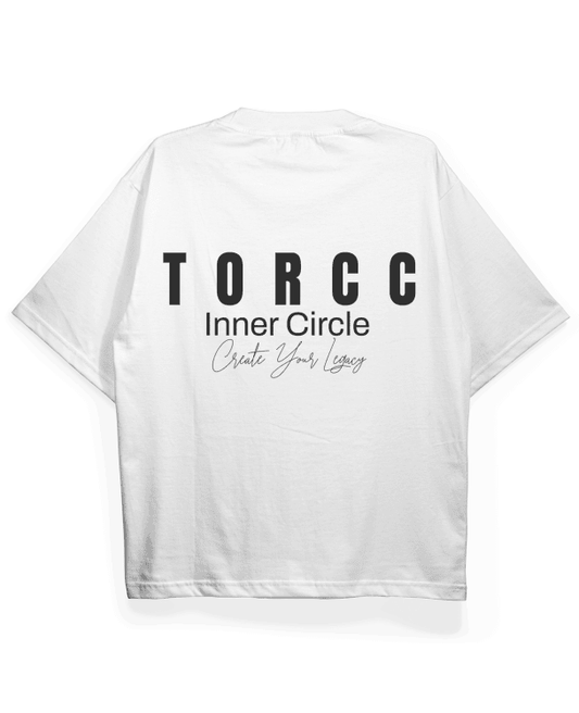 White Inner Circle Oversized T-shirt - TORCC