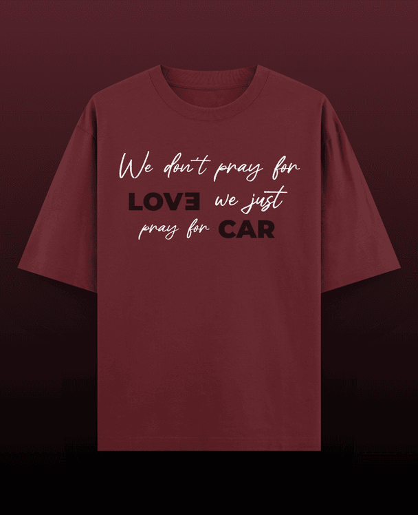 Pray For Car Terry Drop Shoulder T-shirt - 280gsm T-Shirt