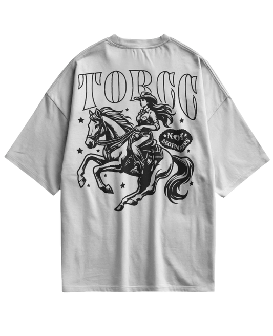 Rodeo in Black Terry Drop Shoulder T-shirt - 280gsm T-Shirt