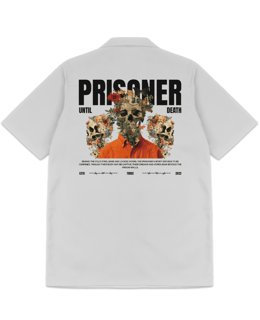 Prisoner Cuban Collar Shirt for Men | Baggy Shirts for Men | Men's Bowling Shirts