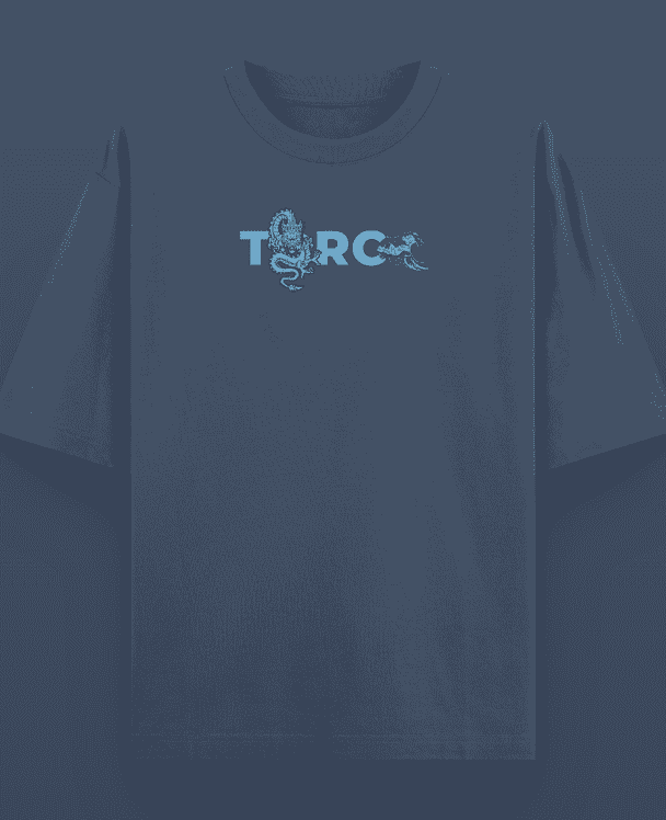 Leviathan graphic on an oversized drop shoulder t-shirt, combining bold design with relaxed, comfortable style.