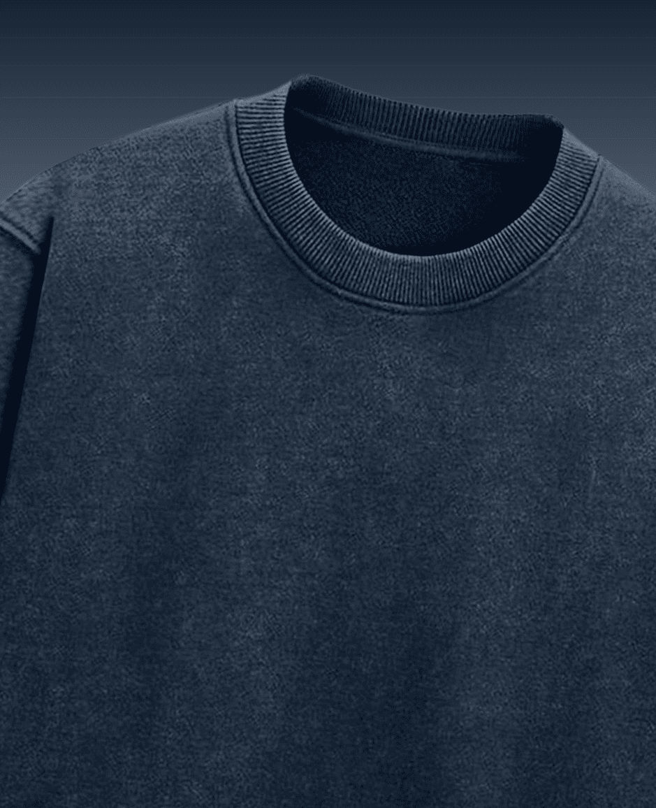 Navy acid wash oversized t-shirt with a drop shoulder fit, featuring a relaxed, stylish design for everyday comfort.