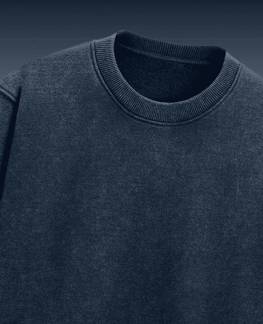 Navy acid wash oversized t-shirt with a drop shoulder fit, featuring a relaxed, stylish design for everyday comfort.