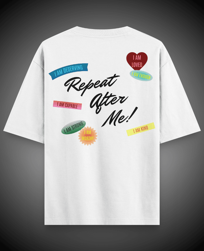 Repeat After Me - Terry Drop Shoulder T-shirt - 280gsm T-Shirt