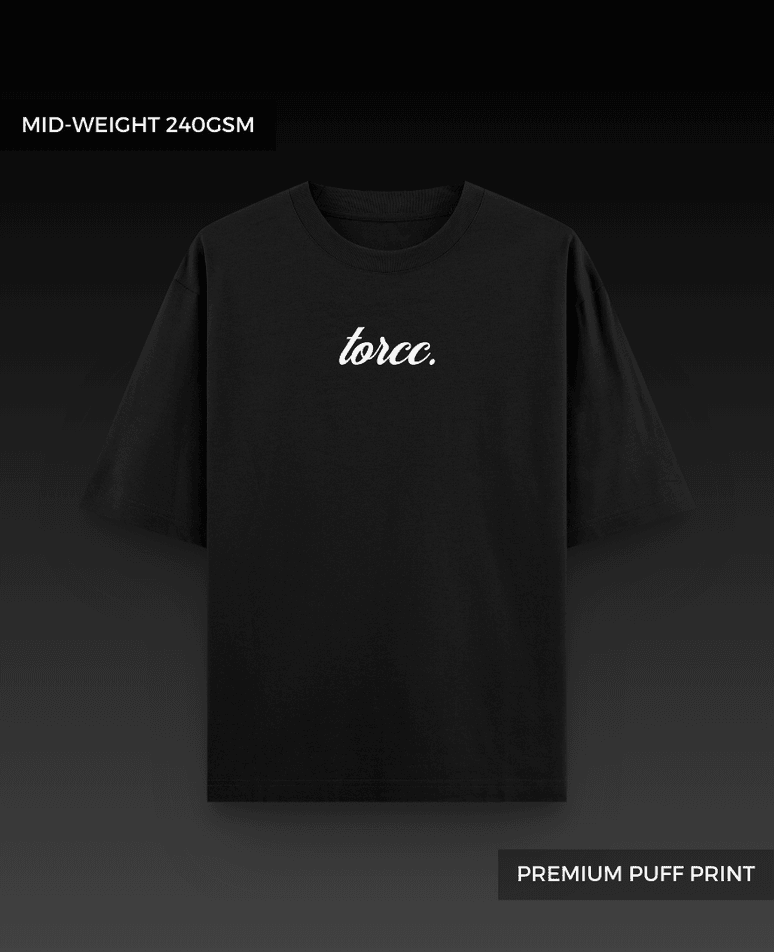 Belong Puff Print Oversized T-shirt for Men // Drop Shoulder 240gsm T-shirt