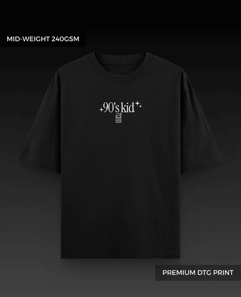 90's kid Oversized T-shirt for Men // Drop Shoulder 240gsm T-shirt