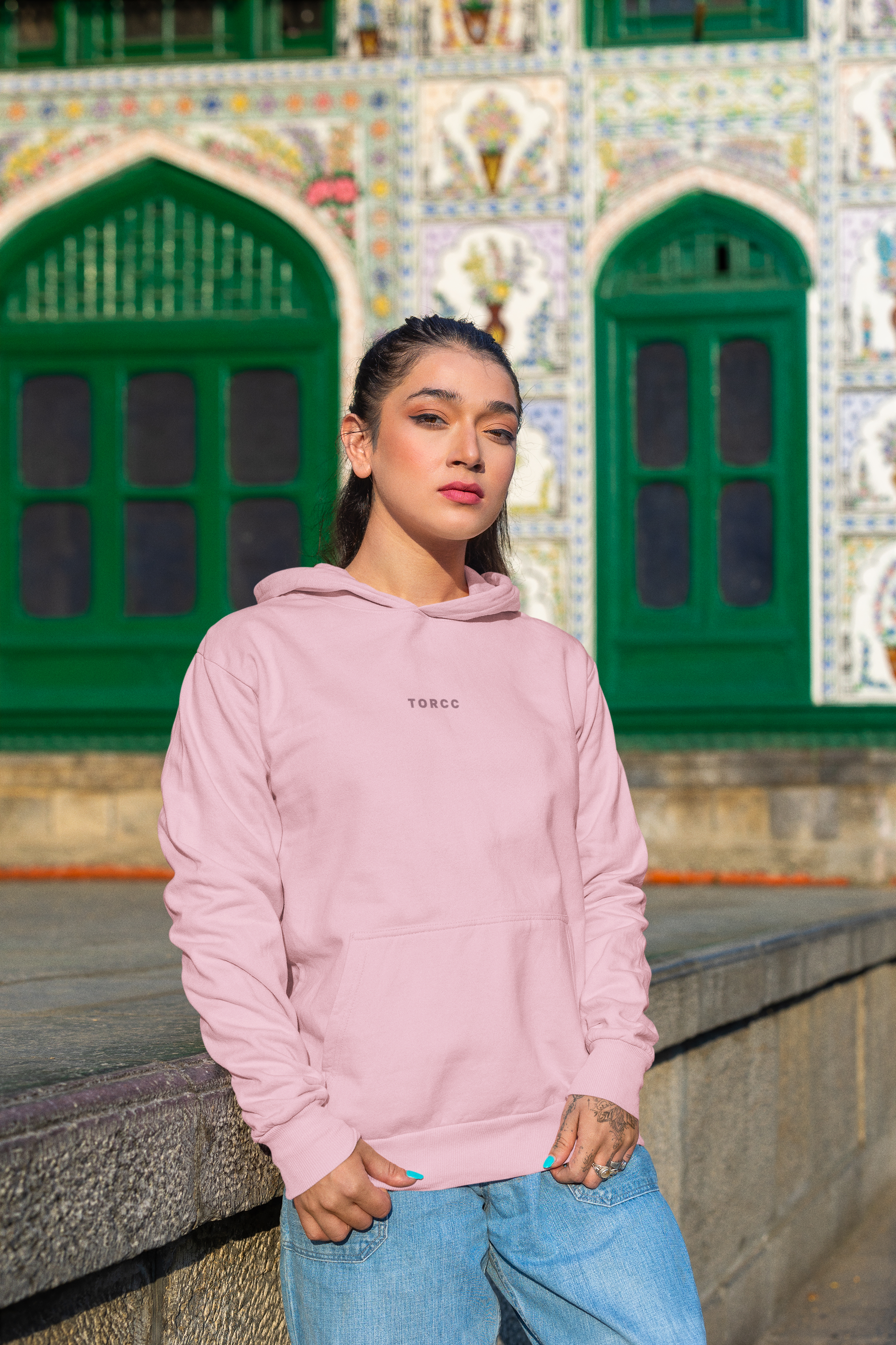 Peach 2025 pink hoodie