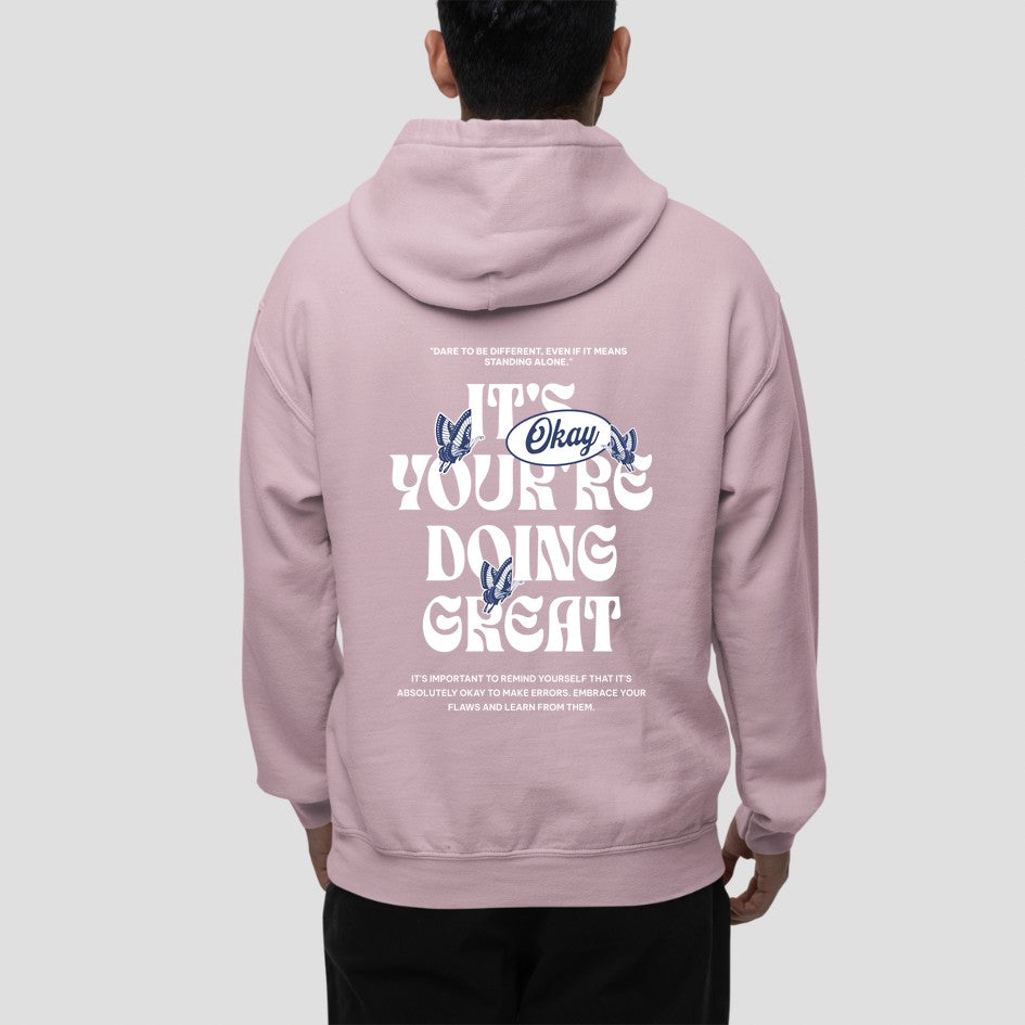 Baby Pink You are doing great: Graphic Hoodie For Men and Womenoversized tshirt for men, oversized tshirt for women, graphic oversized tshirt, streetwear oversized tshirt, oversized tshirt, oversized tee, hoodies for men, hoodies for women, hoodies on sale, hoodies on sale india, hoodies men