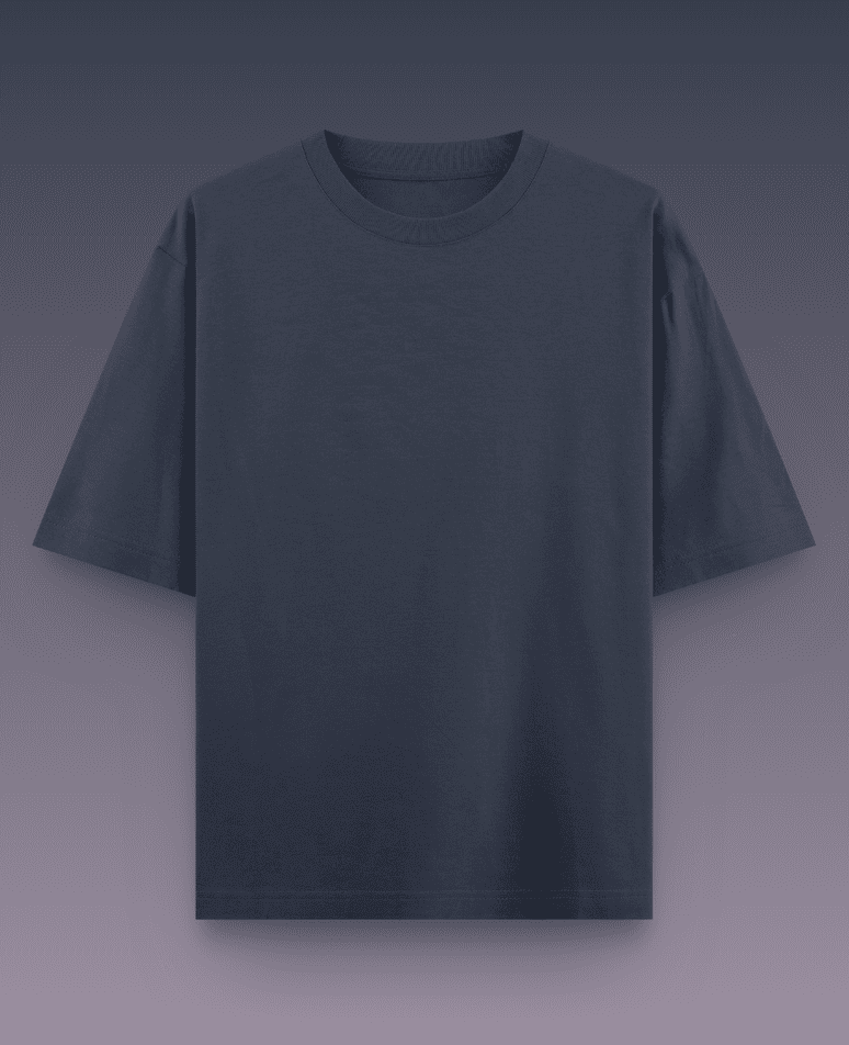 Navy Blue Oversized T-shirt for Men and Women