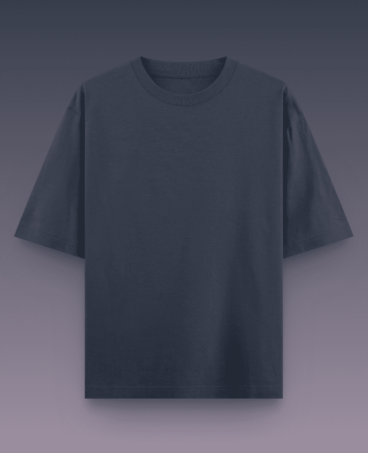 Navy Blue Oversized T-shirt for Men and Women