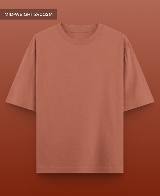 Peach Drop Shoulder T-shirt // Mid-Weight 240gsm