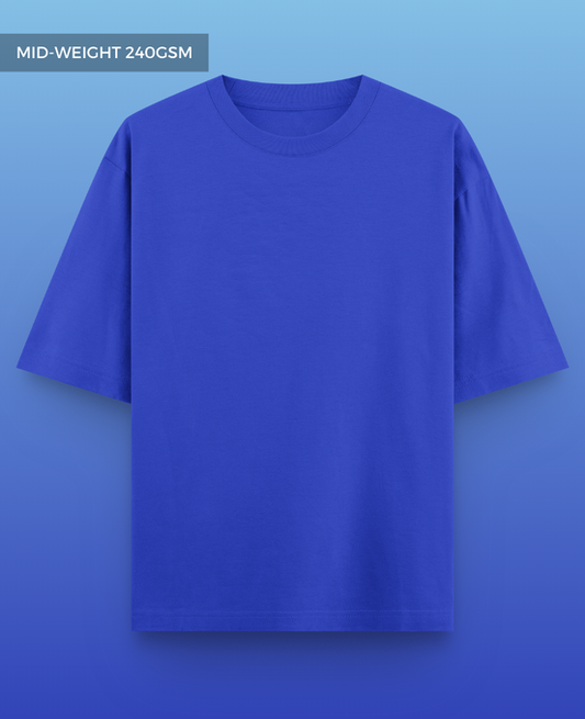 Royal Blue Drop Shoulder T-shirt // Mid-Weight 240gsm