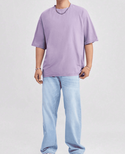 Lavender Drop Shoulder T-shirt // Mid-Weight 240gsm