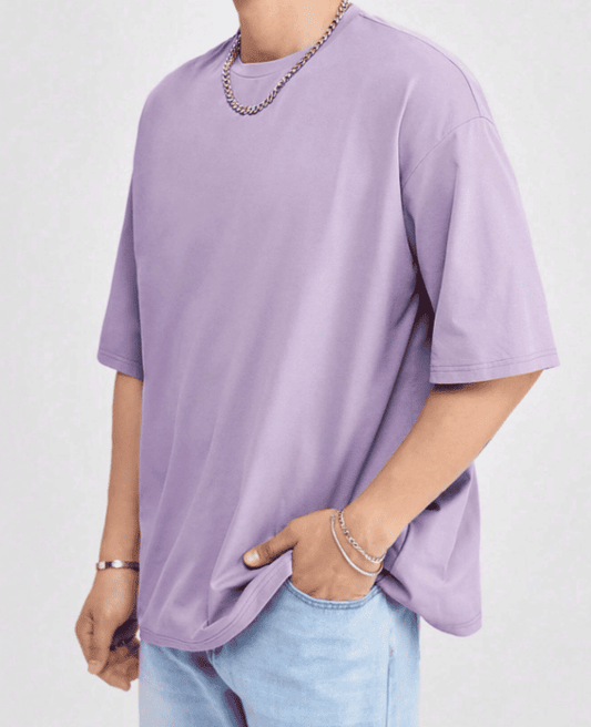 Lavender Drop Shoulder T-shirt // Mid-Weight 240gsm