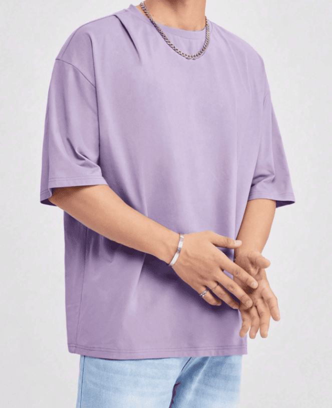 Lavender Drop Shoulder T-shirt // Mid-Weight 240gsm