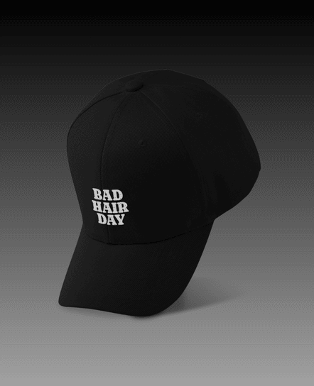 Bad Hair Day Black // Baseball Cap