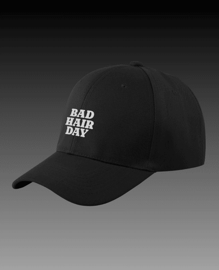 Bad Hair Day Black // Baseball Cap