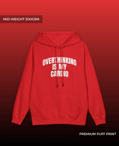 Overthinking Pullover Hoodie // Puff Print 300gsm