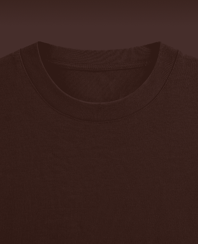 Chocolate Plain Drop Shoulder T-shirt | Oversized T-shirt