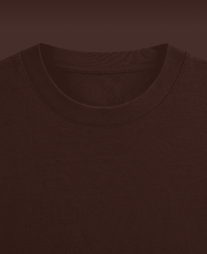 Chocolate Plain Drop Shoulder T-shirt | Oversized T-shirt