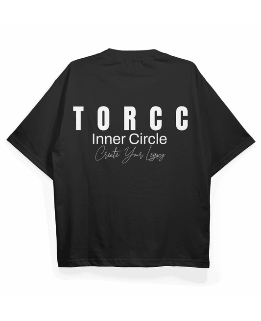 Black Inner Circle Oversized T-shirt - TORCC