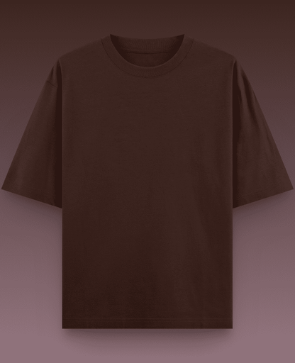 Chocolate Plain Drop Shoulder T-shirt | Oversized T-shirt