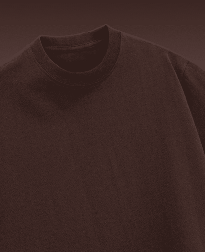 Chocolate Plain Drop Shoulder T-shirt | Oversized T-shirt