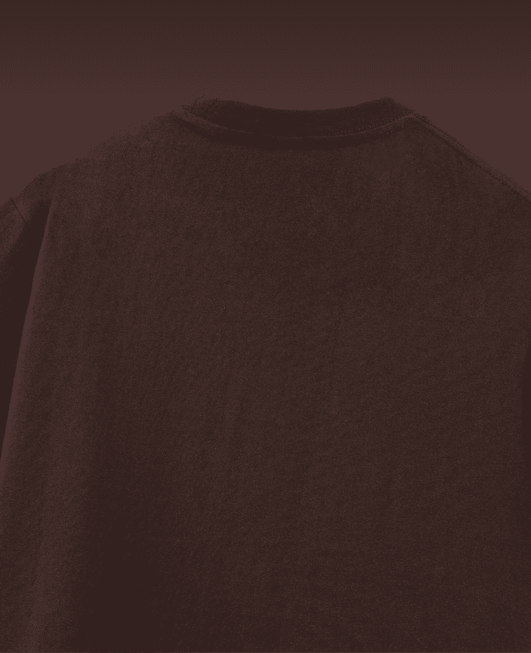 Chocolate Plain Drop Shoulder T-shirt | Oversized T-shirt