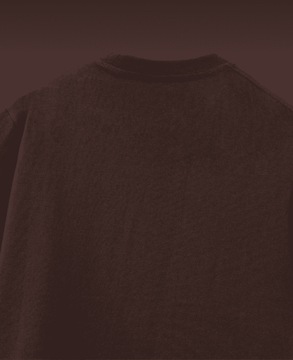 Chocolate Plain Drop Shoulder T-shirt | Oversized T-shirt