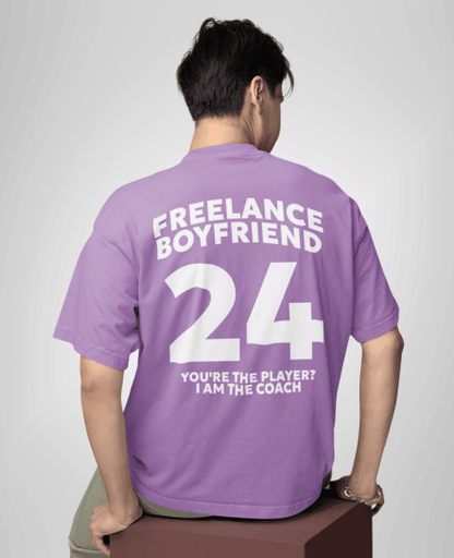 Freelance Boyfriend Lavender Drop Shoulder T-shirt | Oversized T-shirt