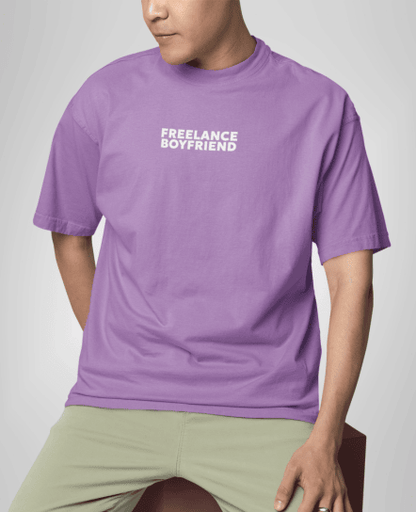 Freelance Boyfriend Lavender Drop Shoulder T-shirt | Oversized T-shirt