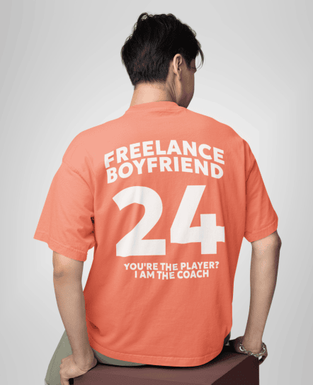 Freelance Boyfriend Peach Drop Shoulder T-shirt | Oversized T-shirt