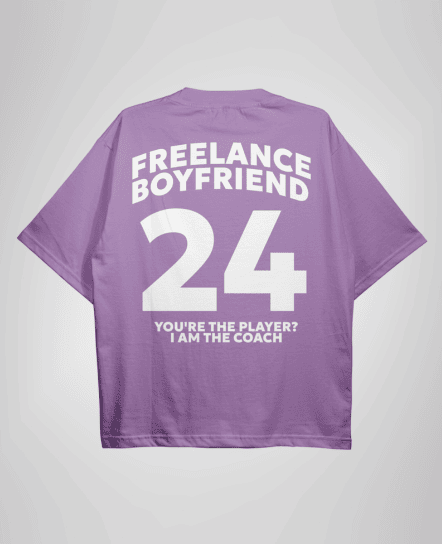 Freelance Boyfriend Lavender Drop Shoulder T-shirt | Oversized T-shirt