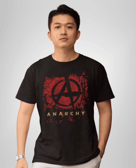 Anarchy Black Printed T-shirt