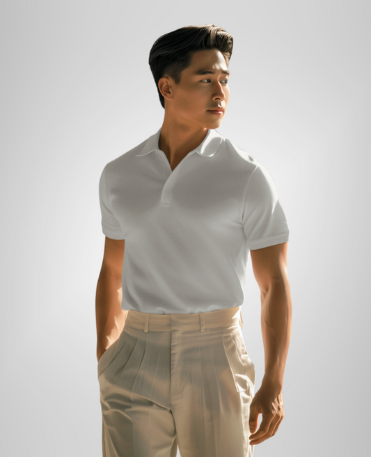 Regular White Polo T-shirt