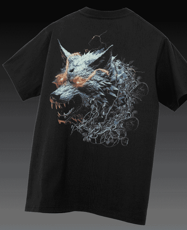 Wolf Oversized T-shirt | Drop Shoulder T-shirt