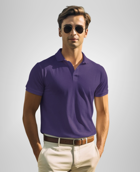 Regular Purple Polo T-shirts