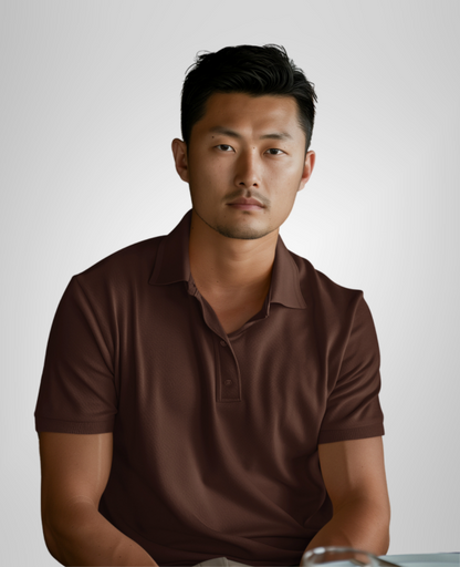 Regular Coffee Brown Polo T-shirt