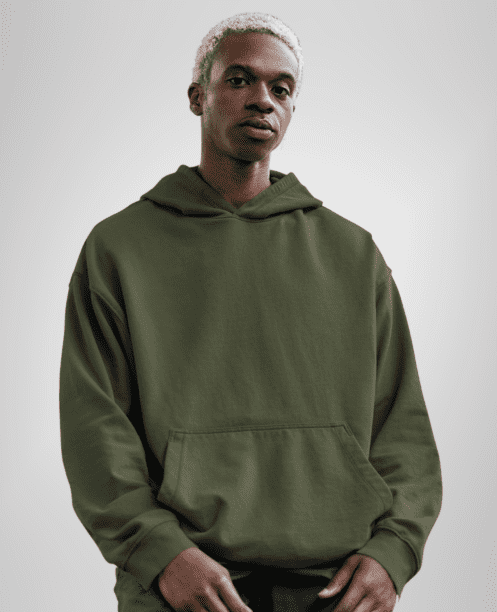 Olive green hoodie mens best sale