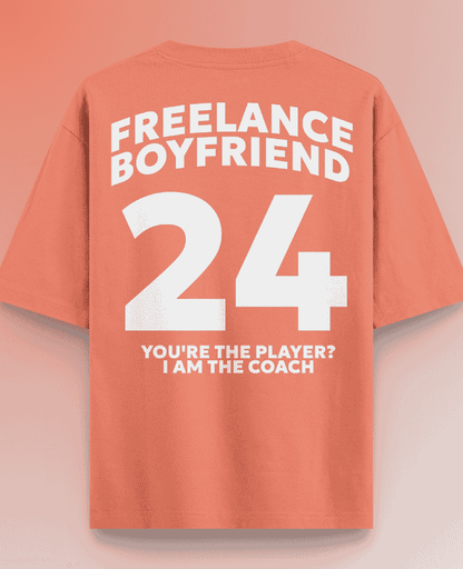 Freelance Boyfriend Peach Drop Shoulder T-shirt | Oversized T-shirt