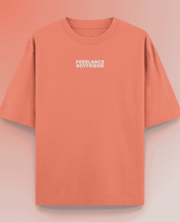 Freelance Boyfriend Peach Drop Shoulder T-shirt | Oversized T-shirt