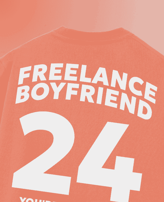 Freelance Boyfriend Peach Drop Shoulder T-shirt | Oversized T-shirt