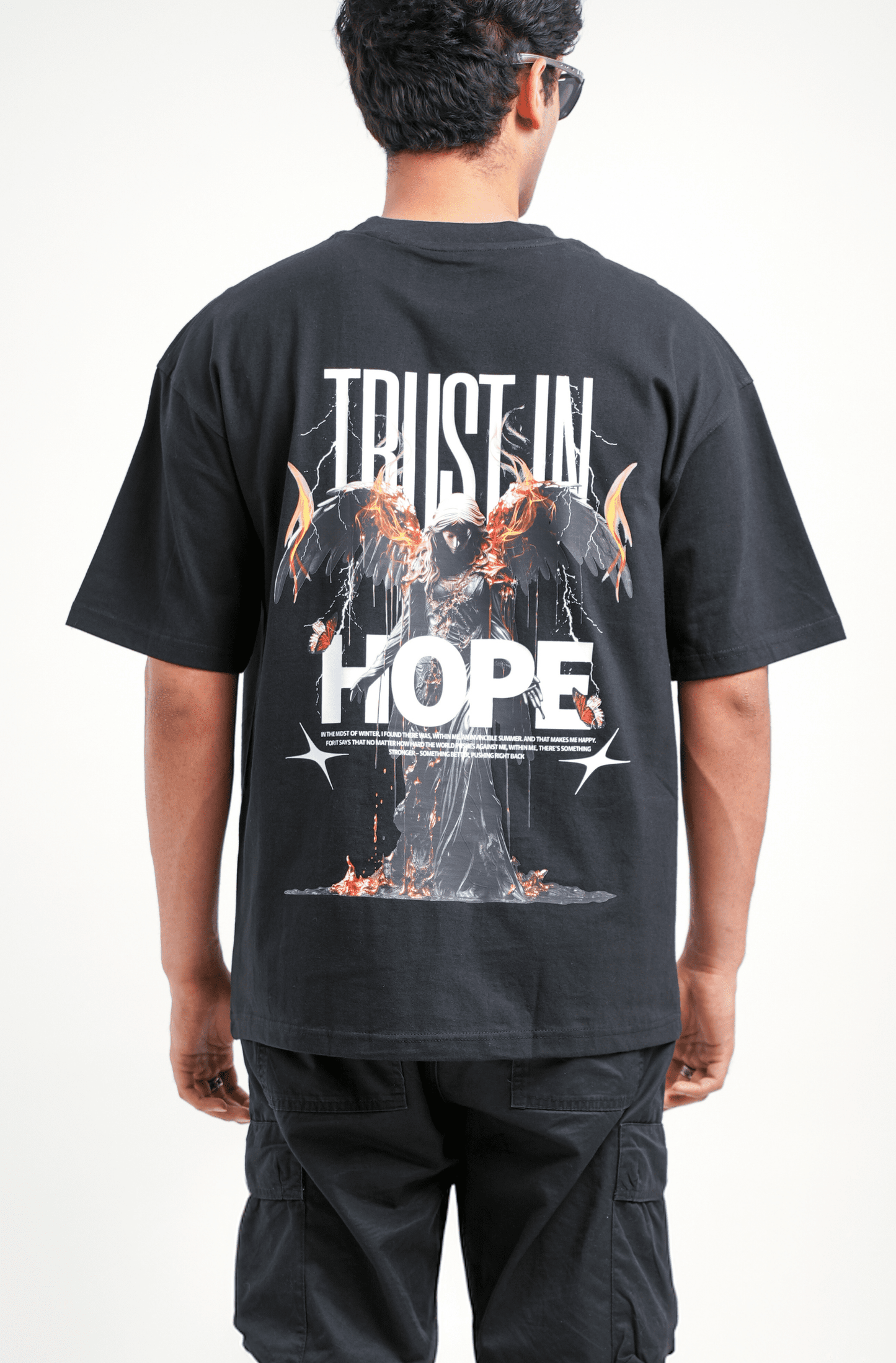 Hope Printed Oversized T-shirt | Drop Shoulder T-shirt