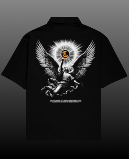 Celestial Oversized Shirt for Men with Cuban collar shirt for men design, crafted from premium cotton featuring bold celestial graphics — a stylish baggy shirt for men perfect for casual and streetwear outfits.