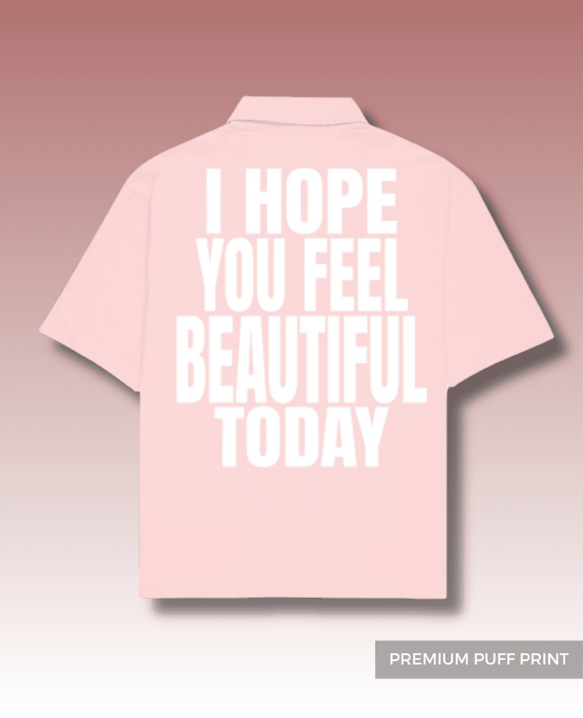 Beautiful Oversized Shirt Light Pink // Premium Puff Print