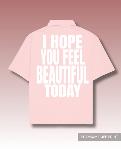 Beautiful Oversized Shirt Light Pink // Premium Puff Print